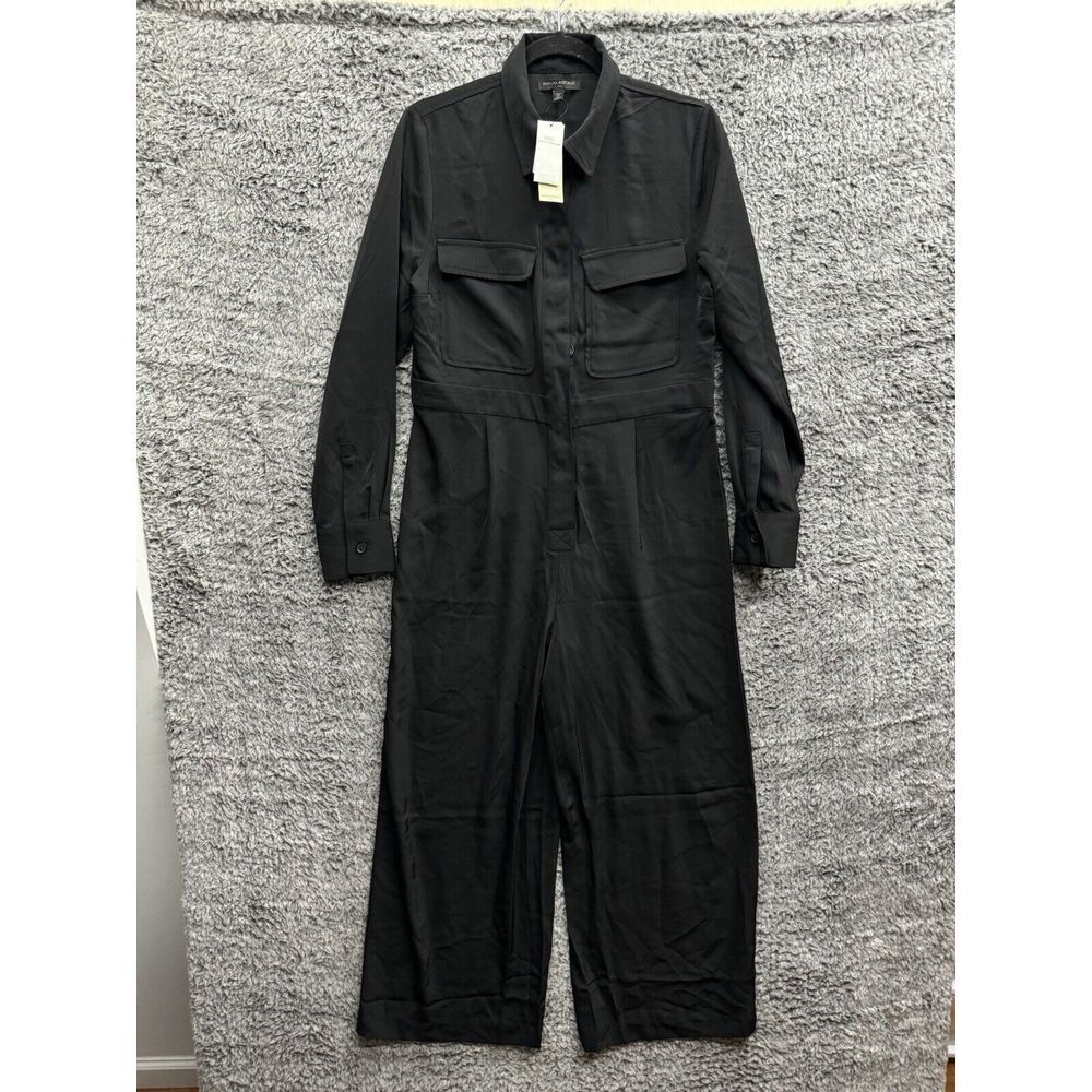 Banana Republic Factory WIDE-LEG JUMPSUIT‎ LONG SLEEVE  in black  Women's 4
